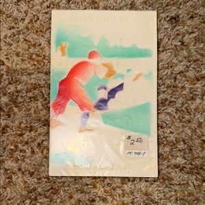 1907 Baseball player sliding for first embossed Postcard